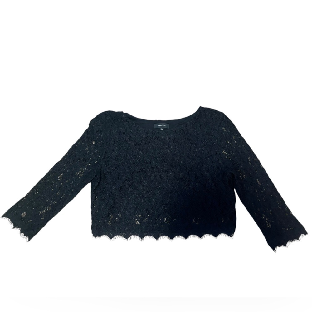 Aritzia Babaton Black Lace Dress Shirt Classy and Elegant  size Small